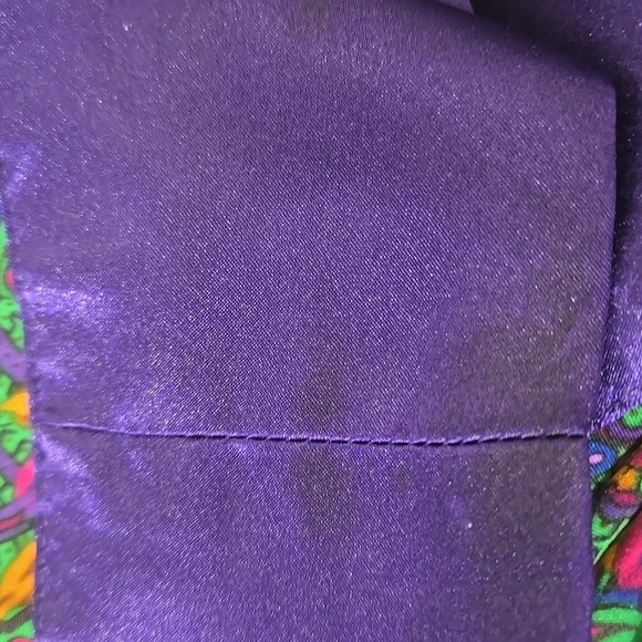Victoria's Secret Vintage Gold Label Floral Rich Green/Purple/Burgundy Robe, O/S - Picture 7 of 7